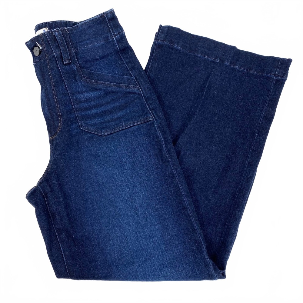 PAIGE Dark Wash Anessa Ankle Wide Leg Jeans | Women’s Regular 26